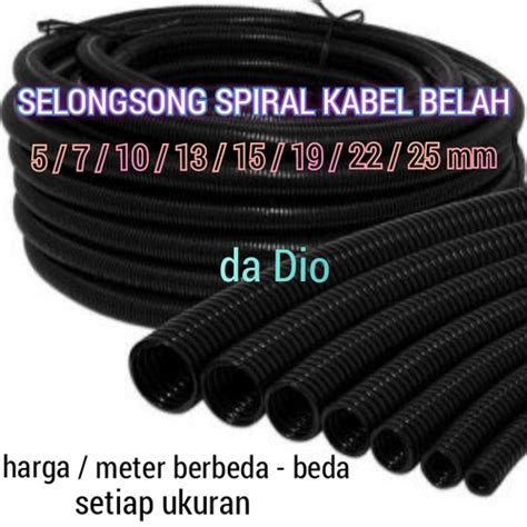 Jual Meter Mm Selongsong Spiral Kabel Belah Mm Kota