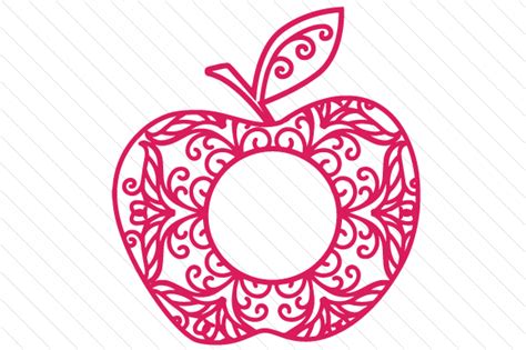 Apple Monogram Frame Svg Cut File By Creative Fabrica Crafts Creative