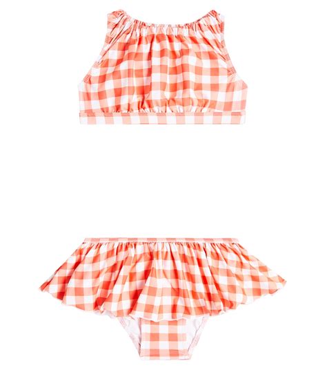 Bari Checked Bikini In Red Suncracy Mytheresa