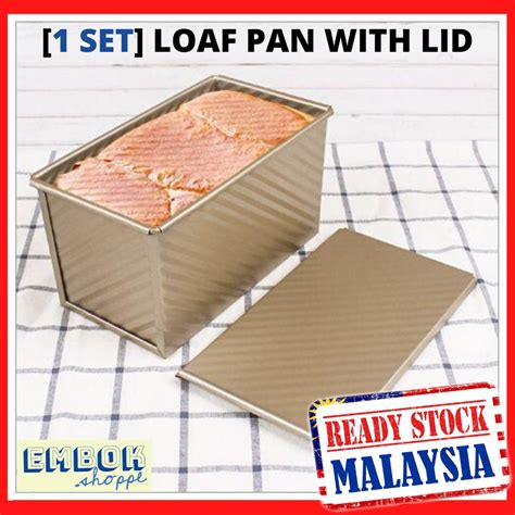 Ready Stock G Loaf Toast Sandwich Bread Pan With Lid Loyang Roti