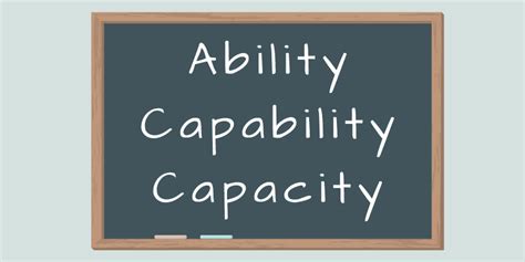 How To Use Ability Vs Capability Vs Capacity Correctly