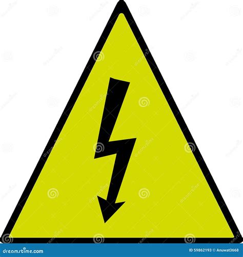 Beware Of Electric Shock Warning Sign Character Electrocuted Cartoon