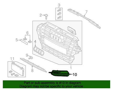 Audi Outer Grille V K B Audi Usa Parts