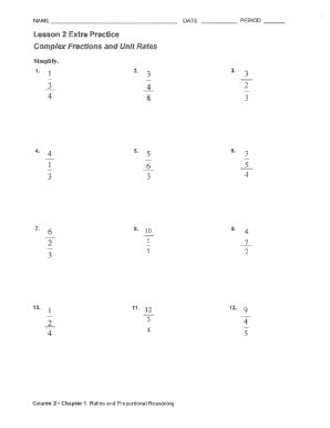 Complex Fractions Worksheet 7th Grade Fill Online Printable