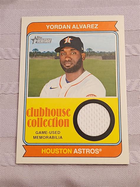 2023 Topps Heritage Clubhouse Collection Relics Patch CCR YA Yordan