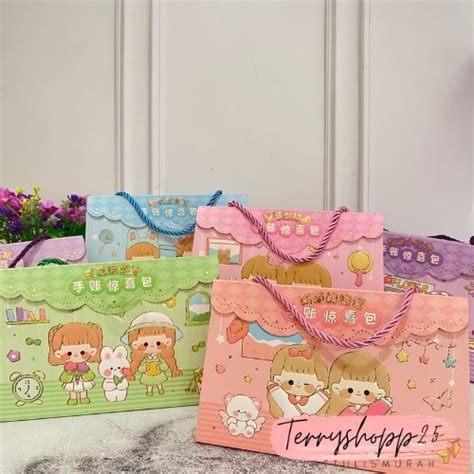 Jual Paket Stiker Free Paper Bag Kode Sz Cute Karakter Littel Gril