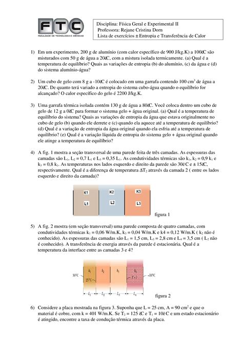 Doc Lista Entropia Transfer Ncia Calor Dokumen Tips