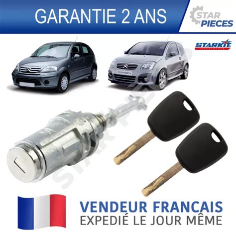 BARILLET CYLINDRE SERRURE De Porte Conducteur Avant Gauche Citroen C2