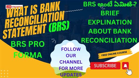 How To Prepare Brs Bank Reconciliation Statement Pass Book Favourable