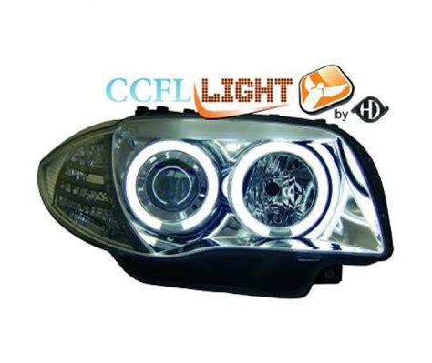 Paire De Phares Angel Eyes Ccfl Chrome Bmw S Rie E