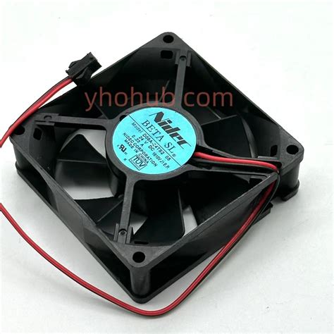 Nidec D08A 24TS2 05 DC 24V 0 23A 80x80x25mm 2 Wire Server Cooling Fan