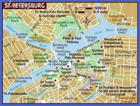 St Petersburg Map Tourist Attractions ToursMaps