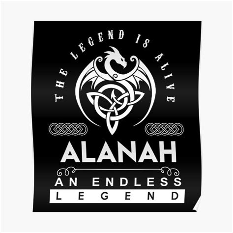 P Ster Camiseta Con El Nombre De Alanah Alanah The Legend Is Alive