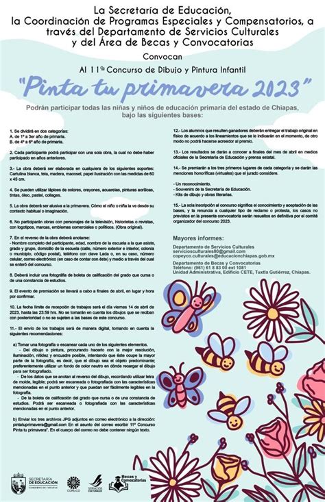 Invita SE A Participar En El 11 Concurso De Dibujo Y Pintura Infantil