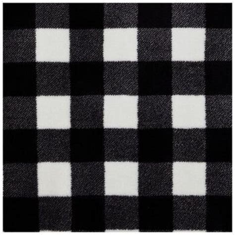 Black White Buffalo Check Fabric Sherpa Fleece Fabric 100 Etsy