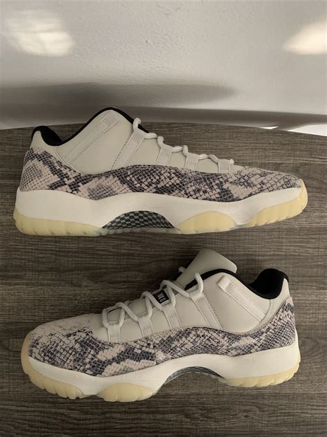 Size Nike Air Jordan Retro Low Light Bone Snakeskin Snake