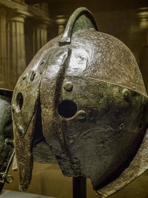 Iron Gladiator Helmet from Herculaneum Roman 1st century CE | Gladiator ...