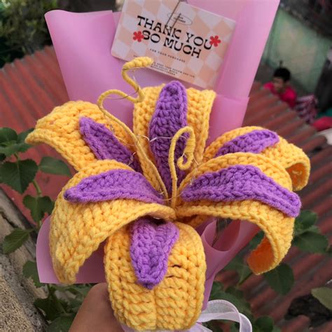 Sundrop Flower Crochet From Tangled Crochet By Crochetyarnnn Shopee