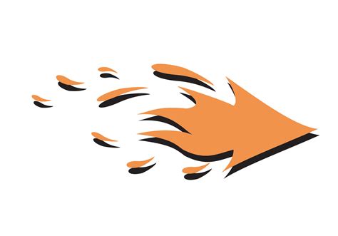 Flaming Arrow Icon Speed Conceptfire Vector Logo Isolated On White