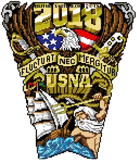 USNA Class Crest 2018 PDF – Military XStitch Com