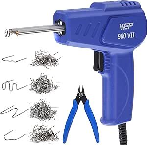 Wep Vii Plastic Welder Kit V With Ergonomic Grip And Led Lights With Hot Staples And