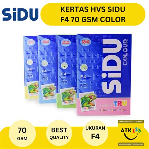 Jual Kertas HVS Warna F4 70 Gram Sinar Dunia SIDU Shopee Indonesia