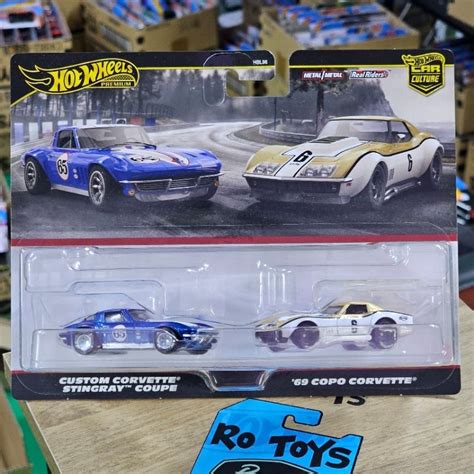 HOT WHEELS PREMIUM TWIN PACK CUSTOM CORVETTE STINGRAY COUPE 69 COPO CORVETTE Shopee Malaysia