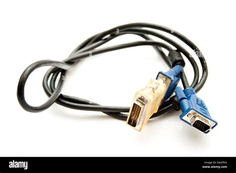 Monitor Signal Cable with Adapter Stock Photo - Alamy