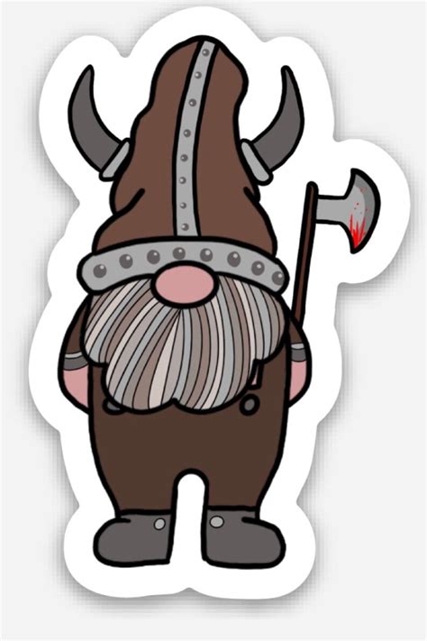 Viking Gnome Vinyl Waterproof Sticker Gnome Army Etsy