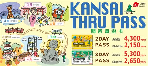 Kansai Thru Pass Day Ticket Day Ticket Discount Tickets How