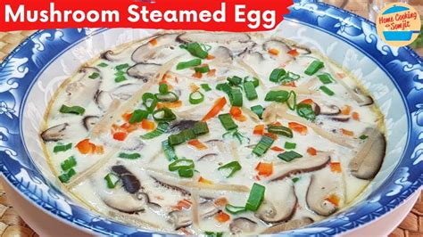 Easy Steamed Egg With Shiitake Mushroom Recipe Youtube