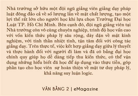 Văn bằng 2 ngành luật tại Trường Đại học Luật TP Hồ Chí Minh Sự lựa