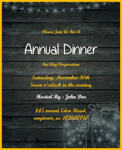 Free Editable Dinner Party Invitation Templates