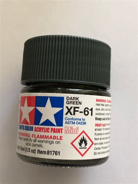 Tamiya Acrylic Paint Xf Dark Green Ml Mini Etsy