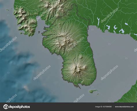 Bataan Province Philippines Elevation Map Colored Wiki Style Lakes ...