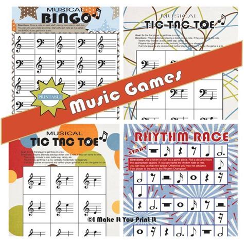 Printable Music Games Make Learning To Read Music Fun Use These Music