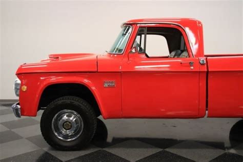 1969 Dodge D100 Adventurer 72615 Miles Red Pickup Truck 383 V8 3 Speed Automatic For Sale