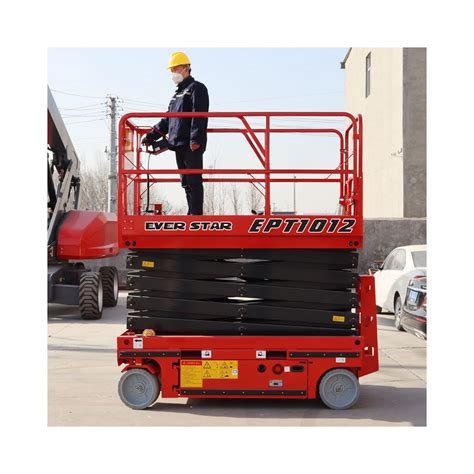 12m Hydraulic Mobile Scissor Lift Self Propelled Lift Platform Electric