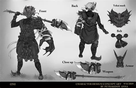 Artstation Oni Character Designconcept Art