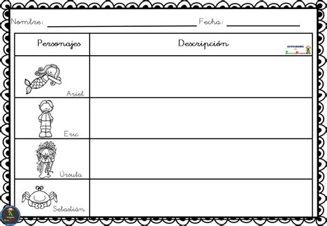 Actividades Para Trabajar La Descripción De Los Personajes Del Cuento Imagenes Educativas