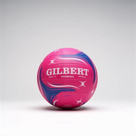 Gilbert Netball Phoenix Match Ball Size 5 Pink Bol