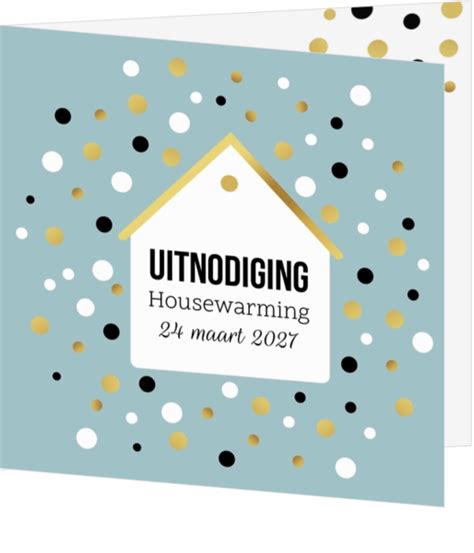 Uitnodiging Housewarming Met Confetti Kaartje Nl