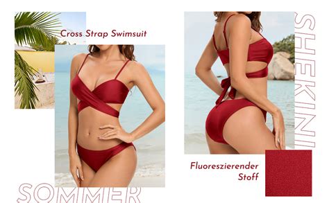 Shekini Bikiniset Voor Dames Push Up Met Verstelbare Crossover Ties