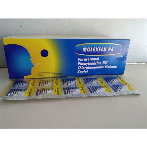 Jual Molexflu Pe Strip Isi Tablet Obat Demam Flu Pilek Dewasa Di