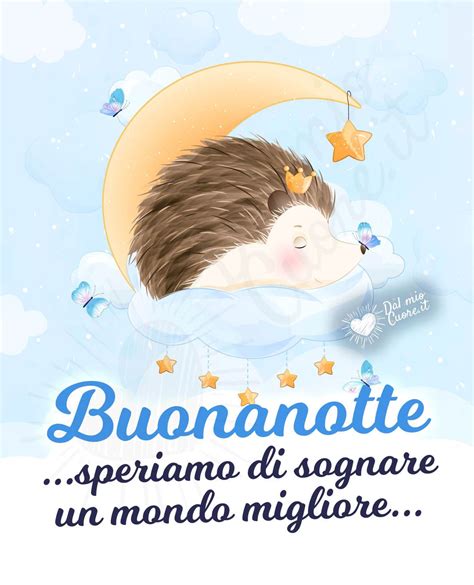 Un Riccio Che Dorme E Un Augurio Della Buonanotte Da Condividere Con