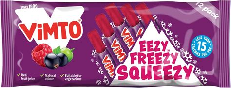 Vimto Squeezy Ice Pops 600ml Pack Of 12 X 50ml Uk Grocery