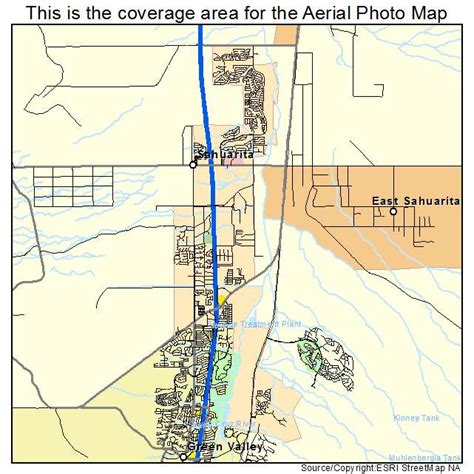Aerial Photography Map Of Sahuarita Az Arizona