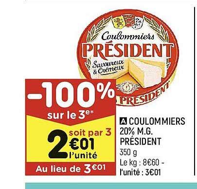 Promo Coulommiers Pr Sident Chez Carrefour Market