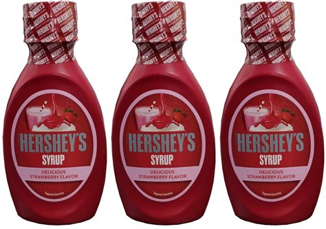 Hershey S Delicious Strawberry Flavour Liquid Syrup G Pack Of