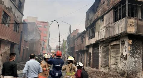 Explosión Causa Fuerte Incendio En El Barrio El Quiroga Bogotá